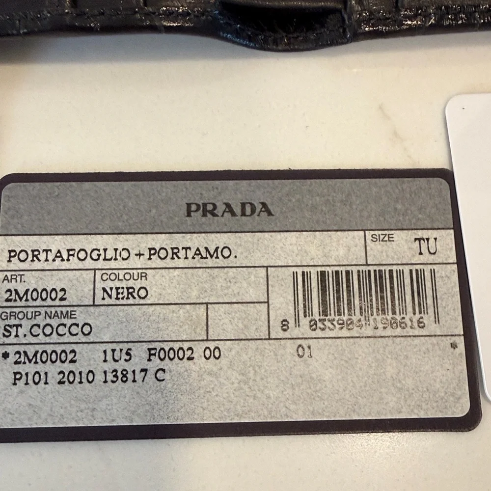 Prada Crocco Bifold Wallet